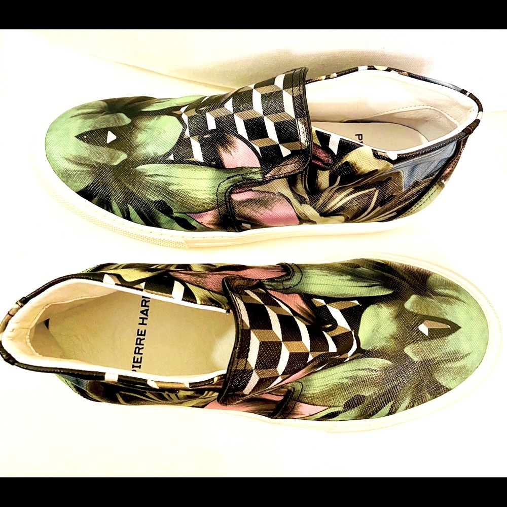 Pierre Hardy high top jungle print slip-ons